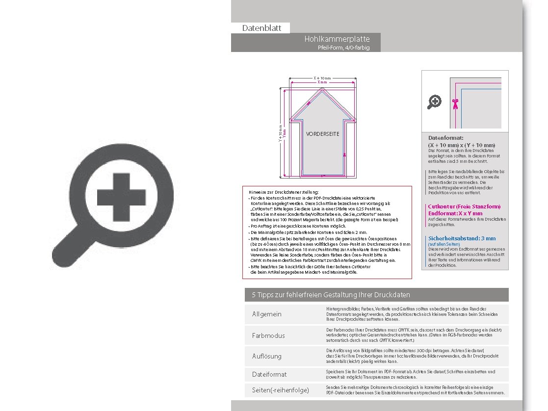 Product Bild wahlplakat_auf_hohlkammerplatte_in_pfeil-form_konturgefr__st___einseitig_4_0-farbig_bedruckt